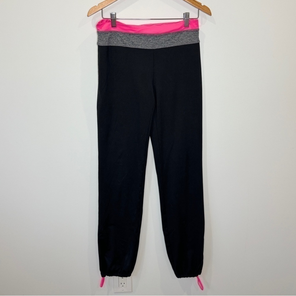 H&M Sport Black and Pink Women's Gym Pants (Medium)
